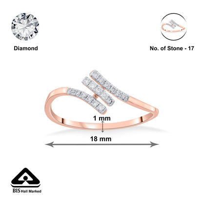 Link Embrace Cocktail Rose Gold Diamond Ring