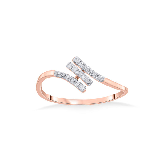 Link Embrace Cocktail Rose Gold Diamond Rings
