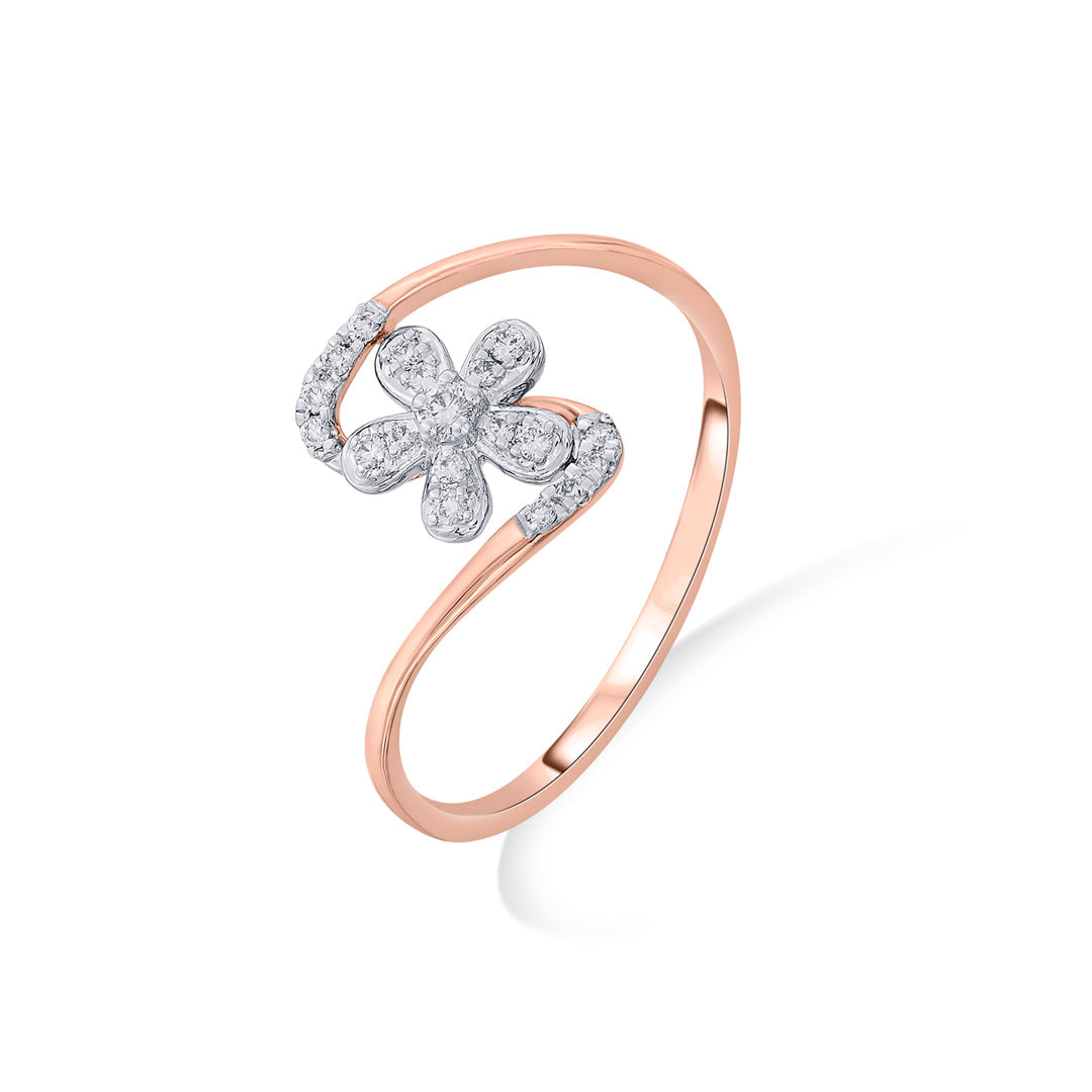 floral glimz fashion diamond ring