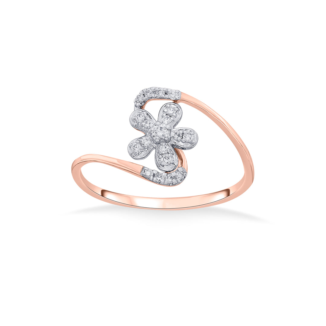 floral glimz fashion diamond ring