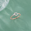D Glowing Fashion Rose Gold Diamond Ring