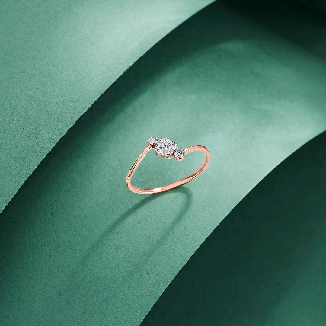 stone sway casual diamond ring