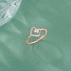 Blooming Square Casual Rose Gold Diamond Ring