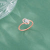Oval Tilt Fashion Rose Gold Diamond Ring