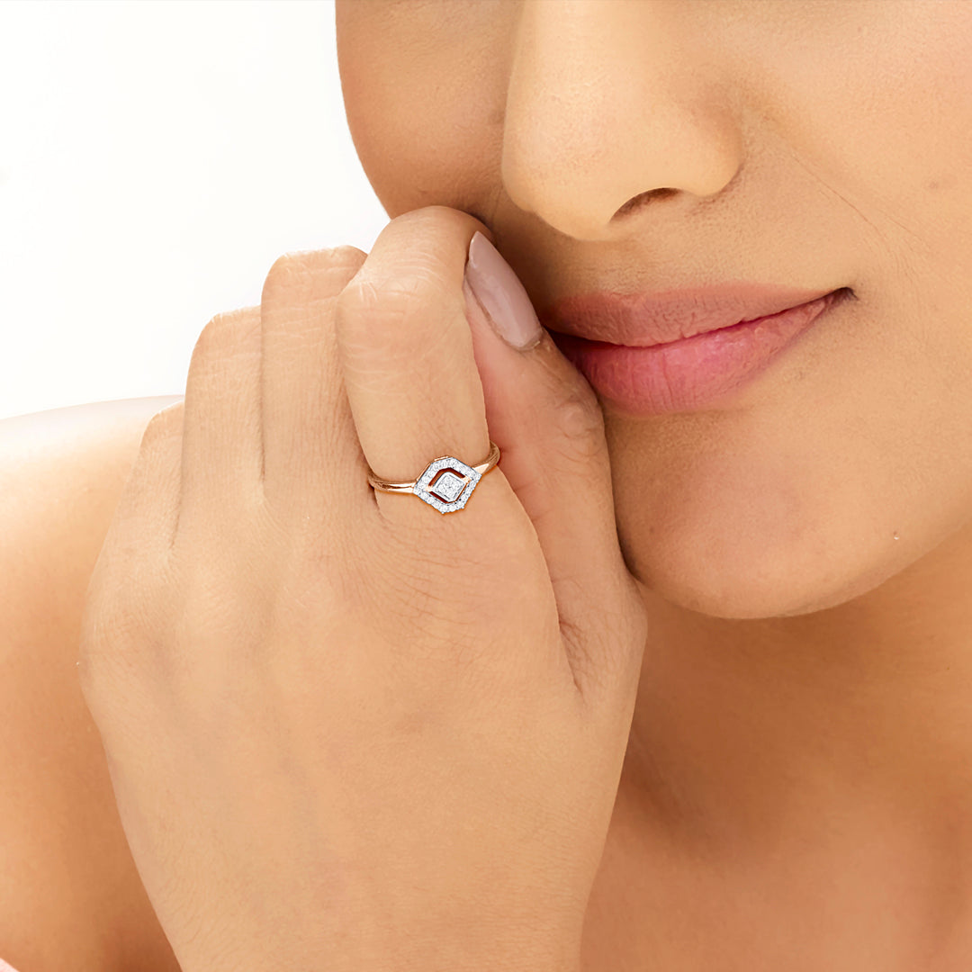 Crystal Crux Cocktail Diamond Ring
