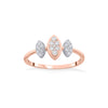 TriStudded Glow Fashion Rose Gold Diamond Rings