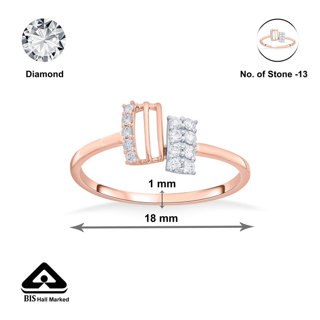 luminous bond fashion rose gold diamond ring