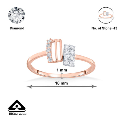 Luminous Bond Fashion Rose Gold Diamond Ring