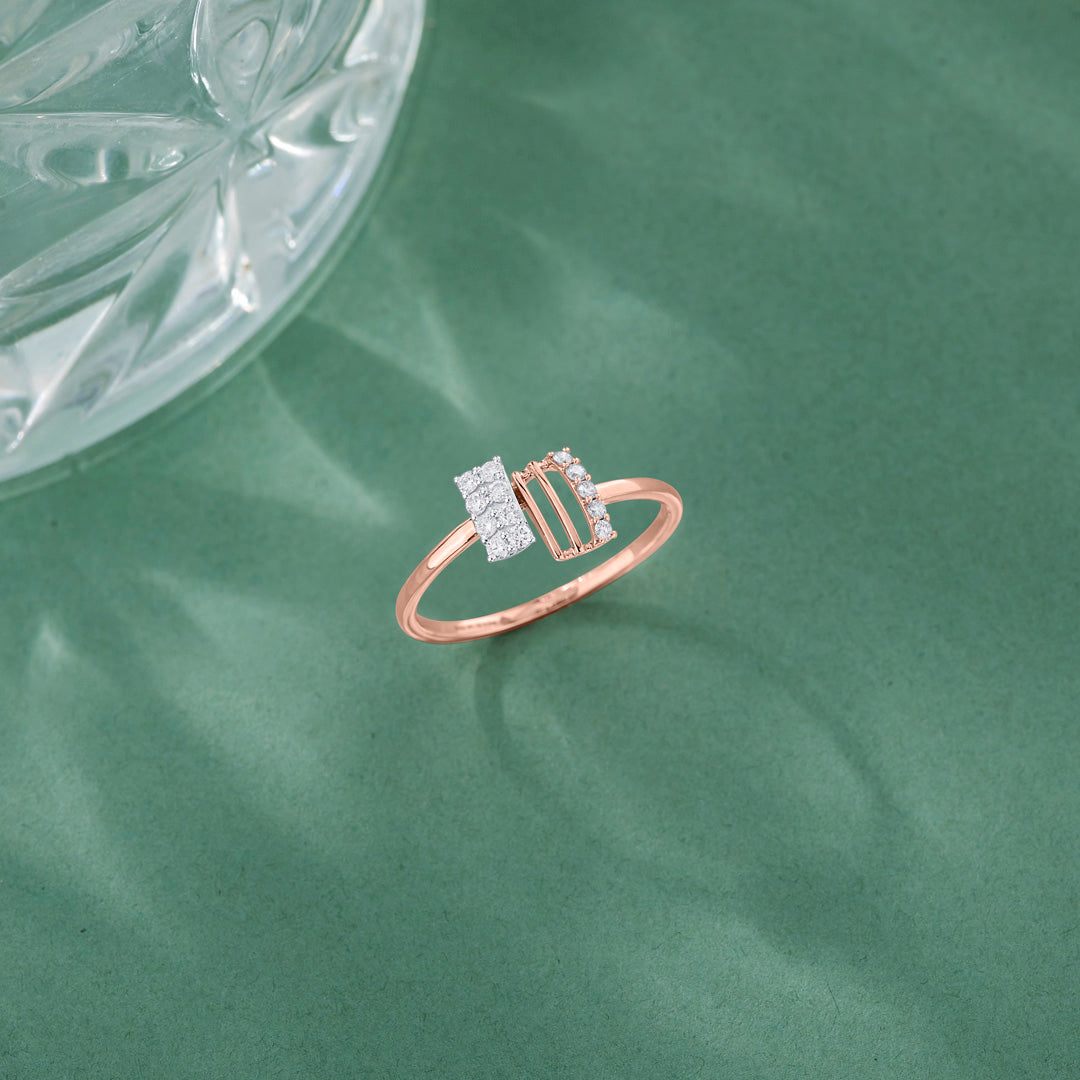luminous bond fashion rose gold diamond ring