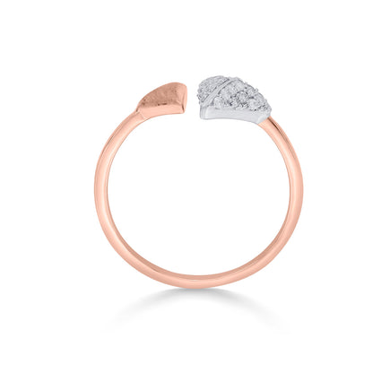 Twin Triangles Fashion Rose Gold Diamond Ring