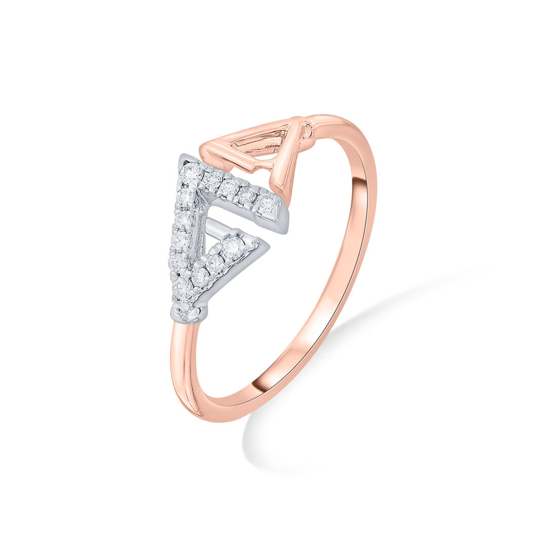 linked prismous glow fashion rose gold diamond ring