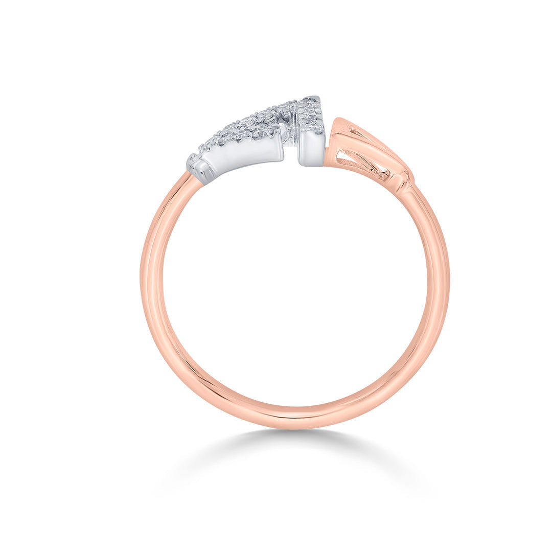 linked prismous glow fashion rose gold diamond ring