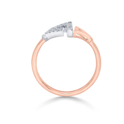 Linked Prismous Glow Fashion Rose Gold Diamond Ring