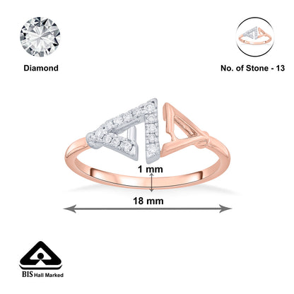 Linked Prismous Glow Fashion Rose Gold Diamond Ring