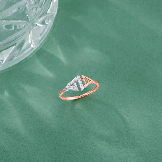 Linked Prismous Glow Fashion Rose Gold Diamond Ring