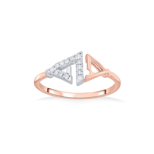 Linked Prismous Glow Fashion Rose Gold Diamond Rings