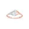 Linked Prismous Glow Fashion Rose Gold Diamond Rings