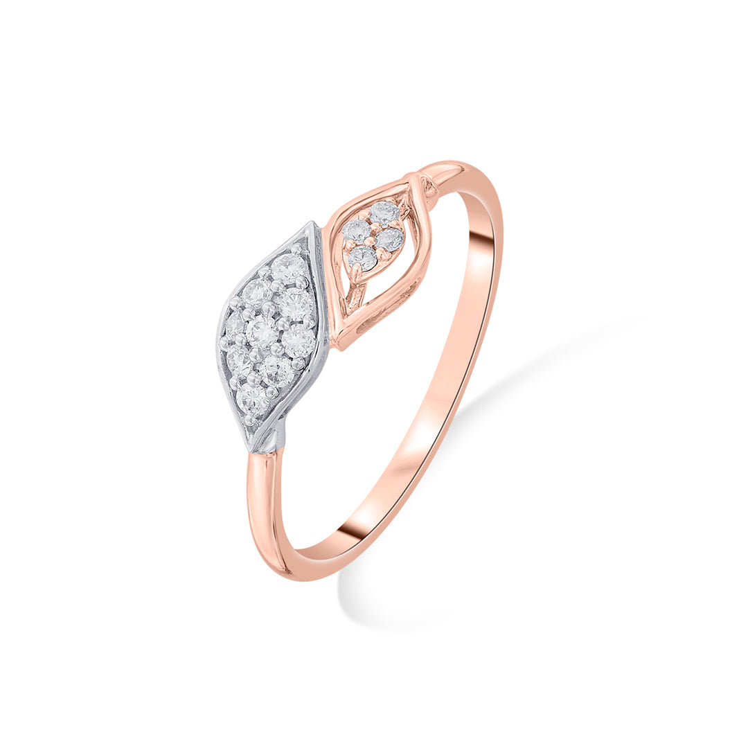 glowup petals fashion rose gold diamond ring