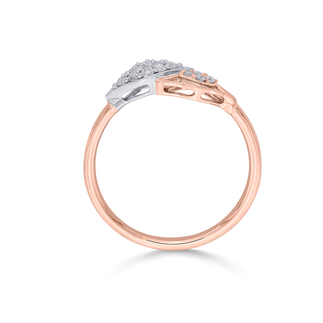 glowup petals fashion rose gold diamond ring