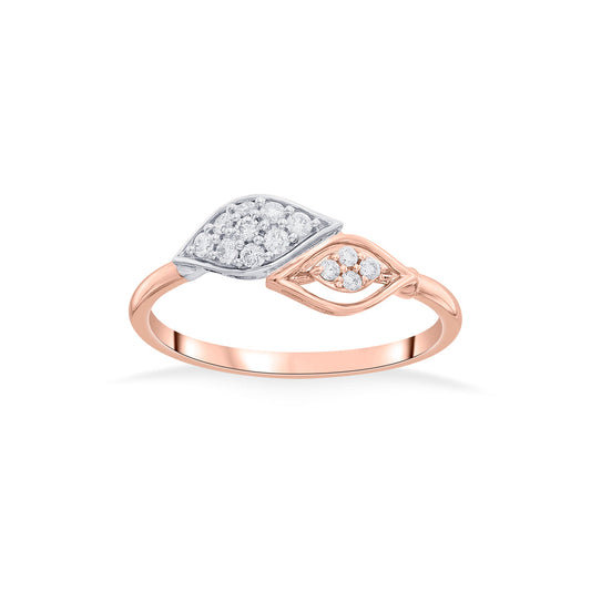 Glowup Petals Fashion Rose Gold Diamond Rings