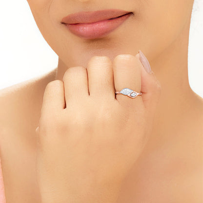 Glowup Petals Fashion Rose Gold Diamond Ring