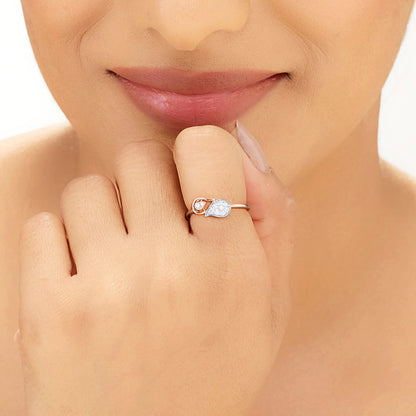 Bright Dew Fashion Rose Gold Diamond Ring