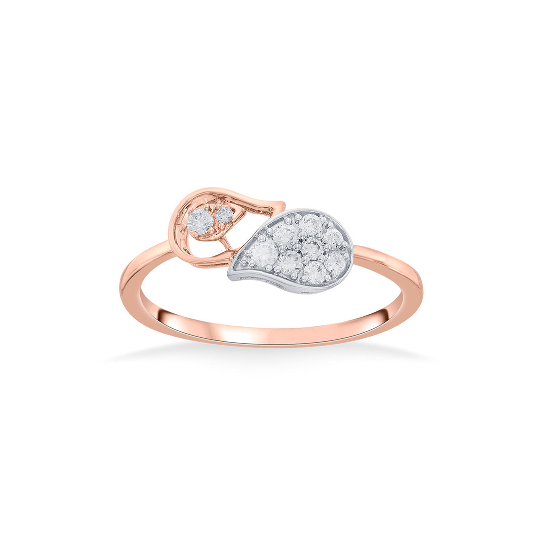 bright dew fashion rose gold diamond rings