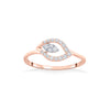 Blooming Petal Fashion Rose Gold Diamond Rings