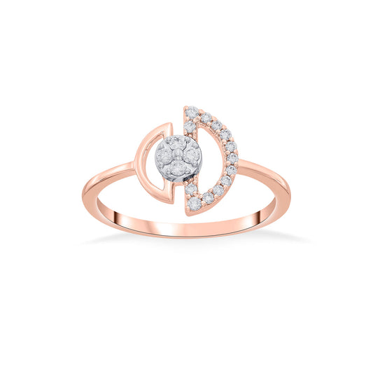 D Glow Cocktail Rose Gold Diamond Rings