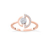 D Glow Cocktail Rose Gold Diamond Rings