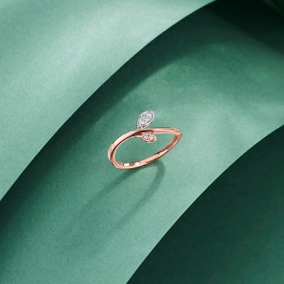 Delicate Fern Fashion Diamond Ring