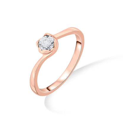 Studded Spin Casual Rose Gold Diamond Ring