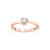 Studded Spin Casual Rose Gold Diamond Rings