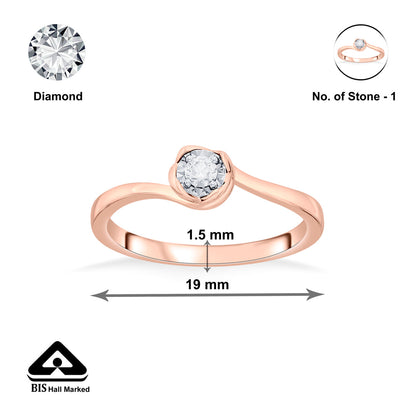 Studded Spin Casual Rose Gold Diamond Ring