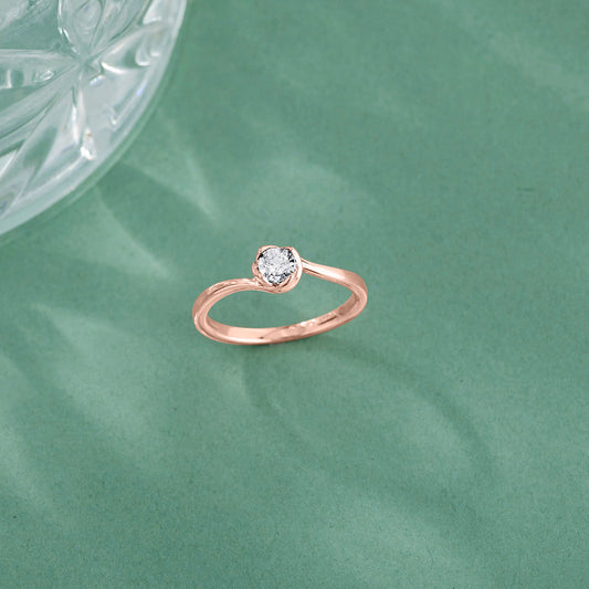 Studded Spin Casual Rose Gold Diamond Ring
