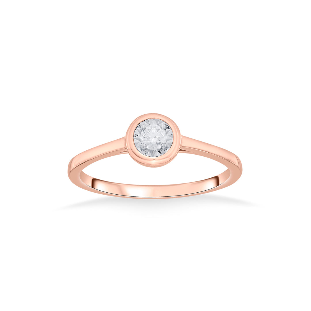 classic elegance casual rose gold diamond rings