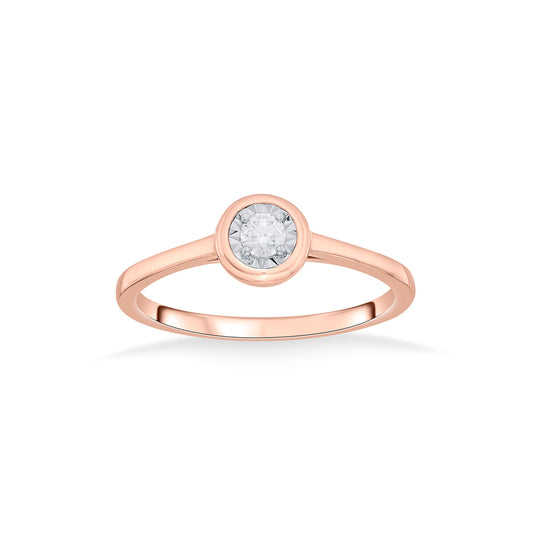 Classic Elegance Casual Rose Gold Diamond Rings