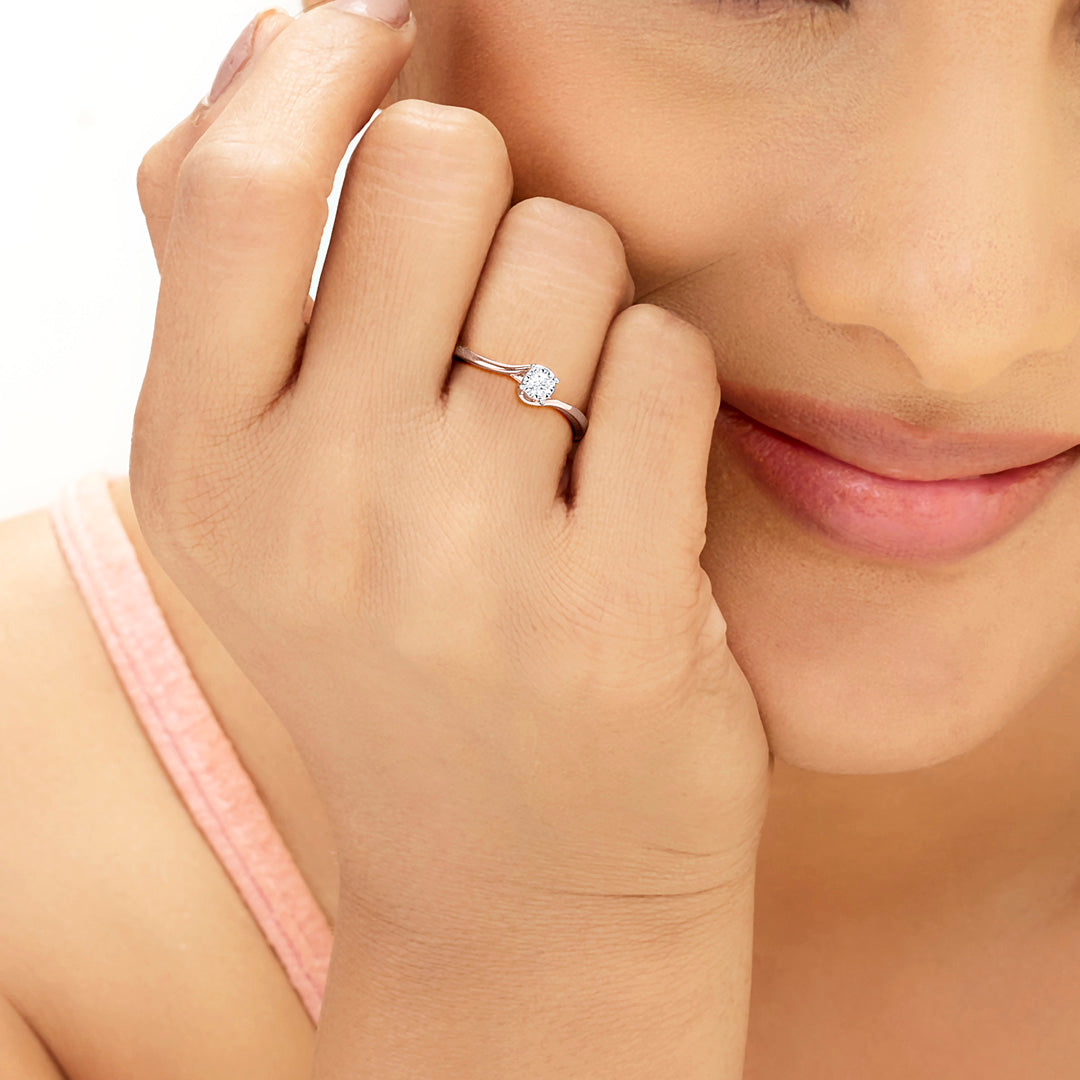 keystone warp casual diamond ring