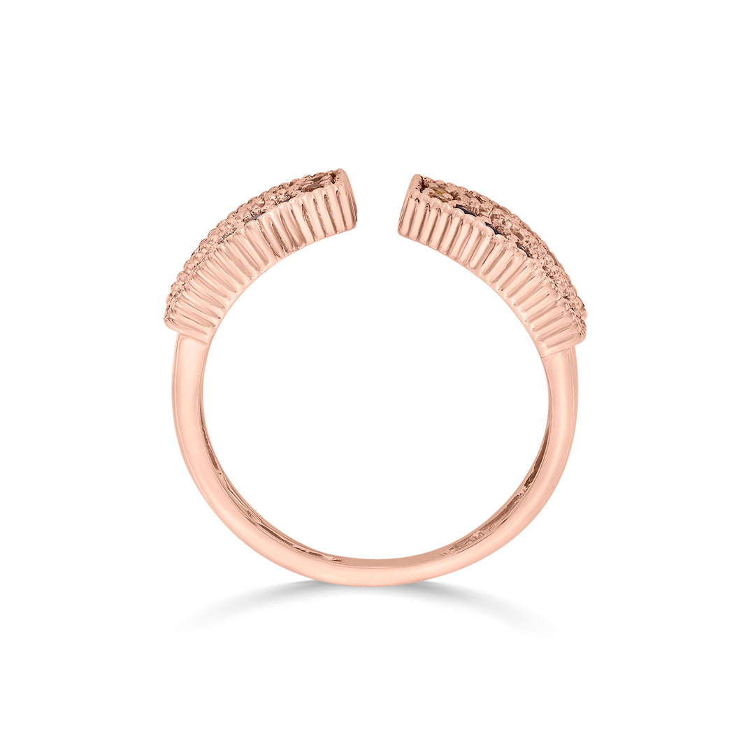 ember link cocktail rose gold ring