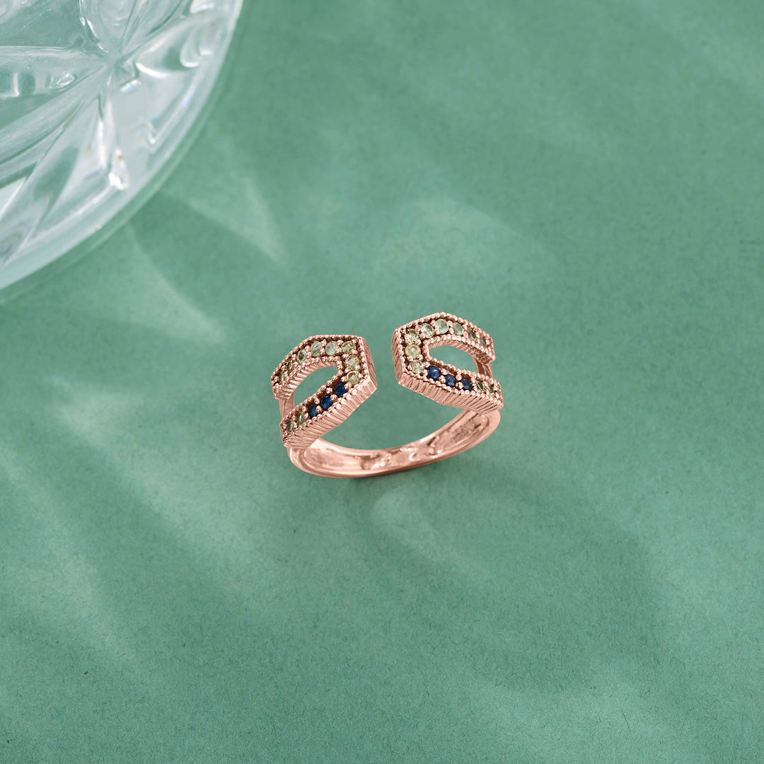 Ember Link Cocktail Rose Gold Ring