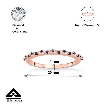 Blue Mist Casual Rose Gold Ring