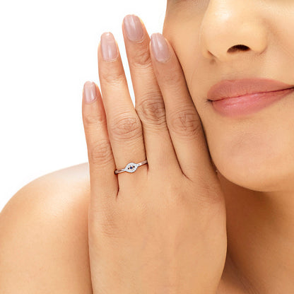 Nazar Amulet Fashion Rose Gold Diamond Ring