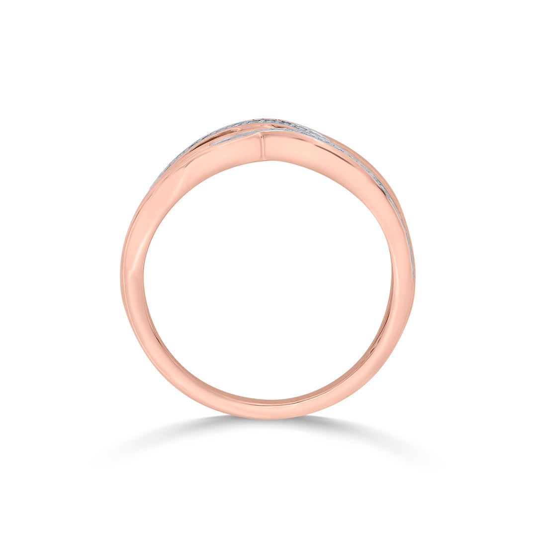 forever entwined fashion rose gold diamond ring