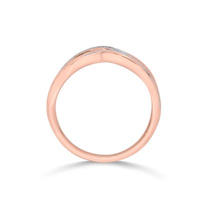 Forever Entwined Fashion Rose Gold Diamond Ring