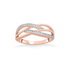 Forever Entwined Fashion Rose Gold Diamond Rings