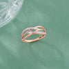 Forever Entwined Fashion Rose Gold Diamond Ring