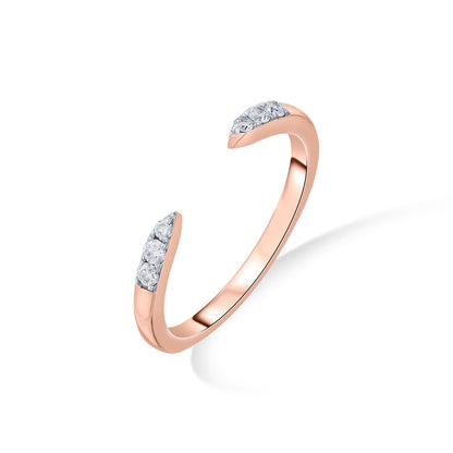 Points of Love Cocktail Rose Gold Diamond Ring