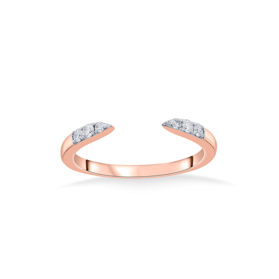 points of love cocktail rose gold diamond ring