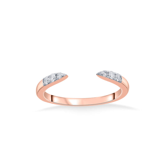 Points of Love Cocktail Rose Gold Diamond Rings