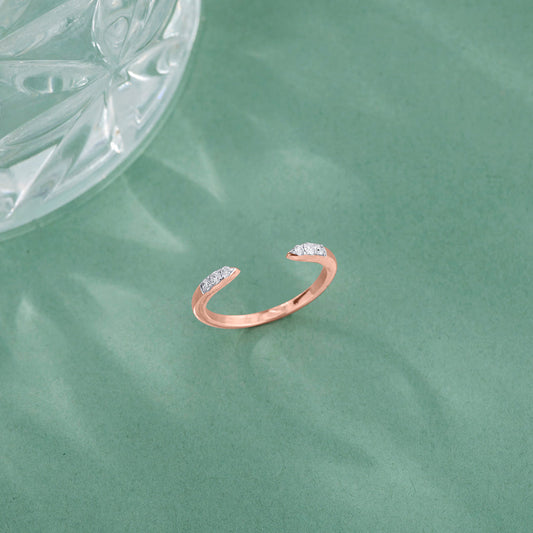 Points of Love Cocktail Rose Gold Diamond Ring